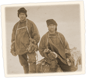 Explorers wearing Wolfskin gloves