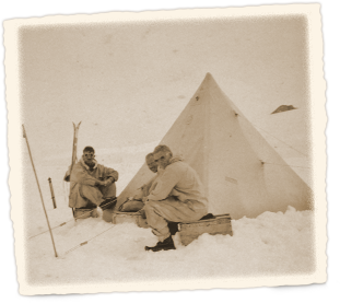 Outside tent