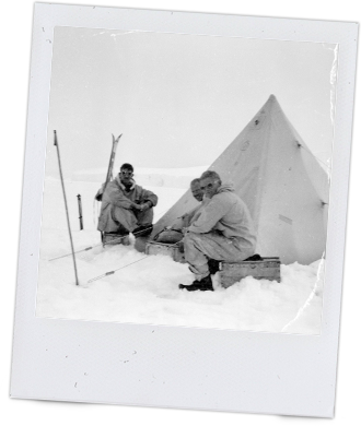 A. Stephenson, J.I. Moore and G.C.L. Bertram outside